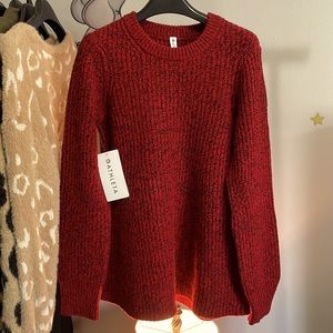 🍁 NWT Athleta Sierra Crew Sweater in Red size XXS